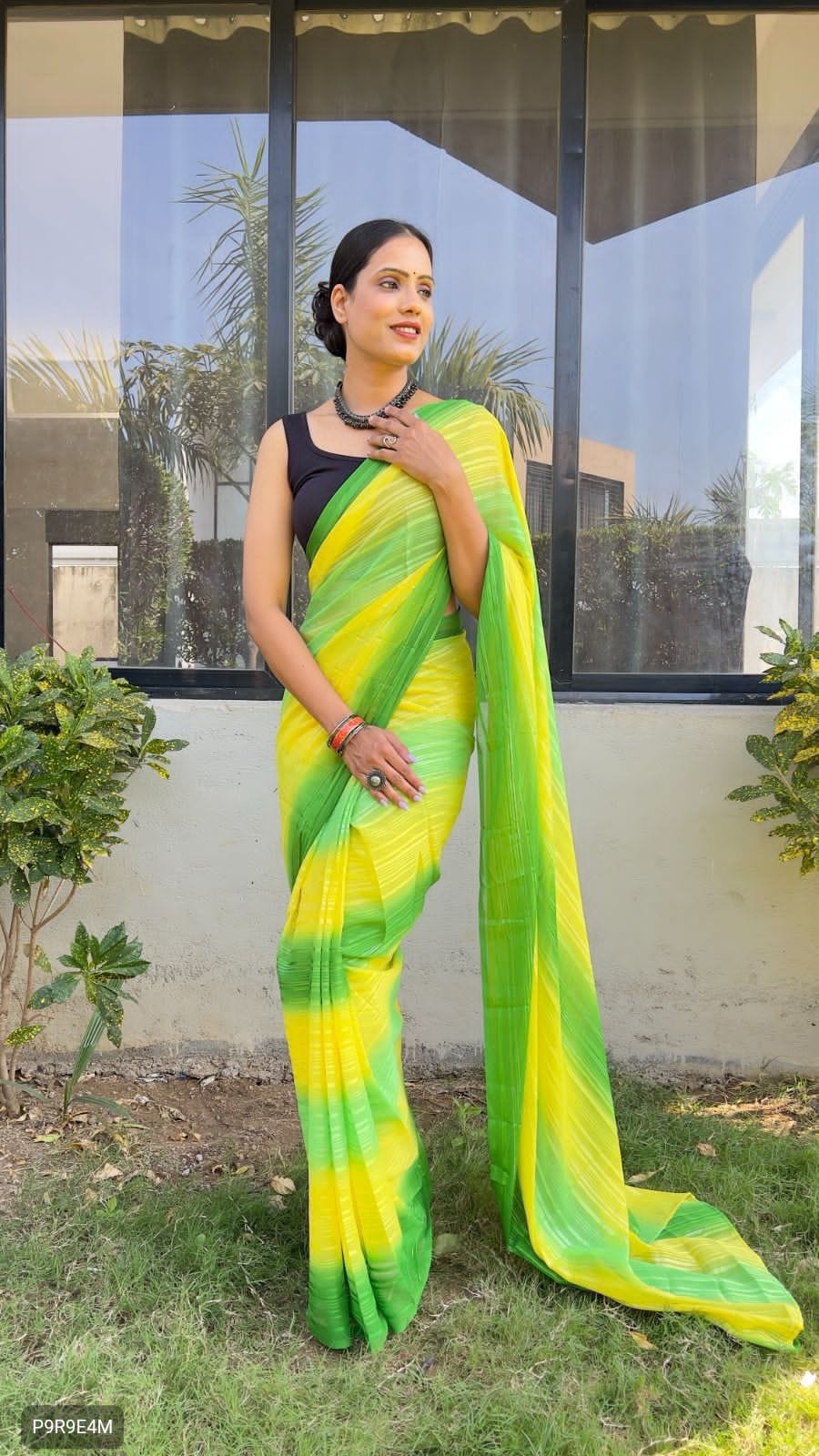 1-Minute Ready to Wear Georgette Saree with Bangalori Blouse