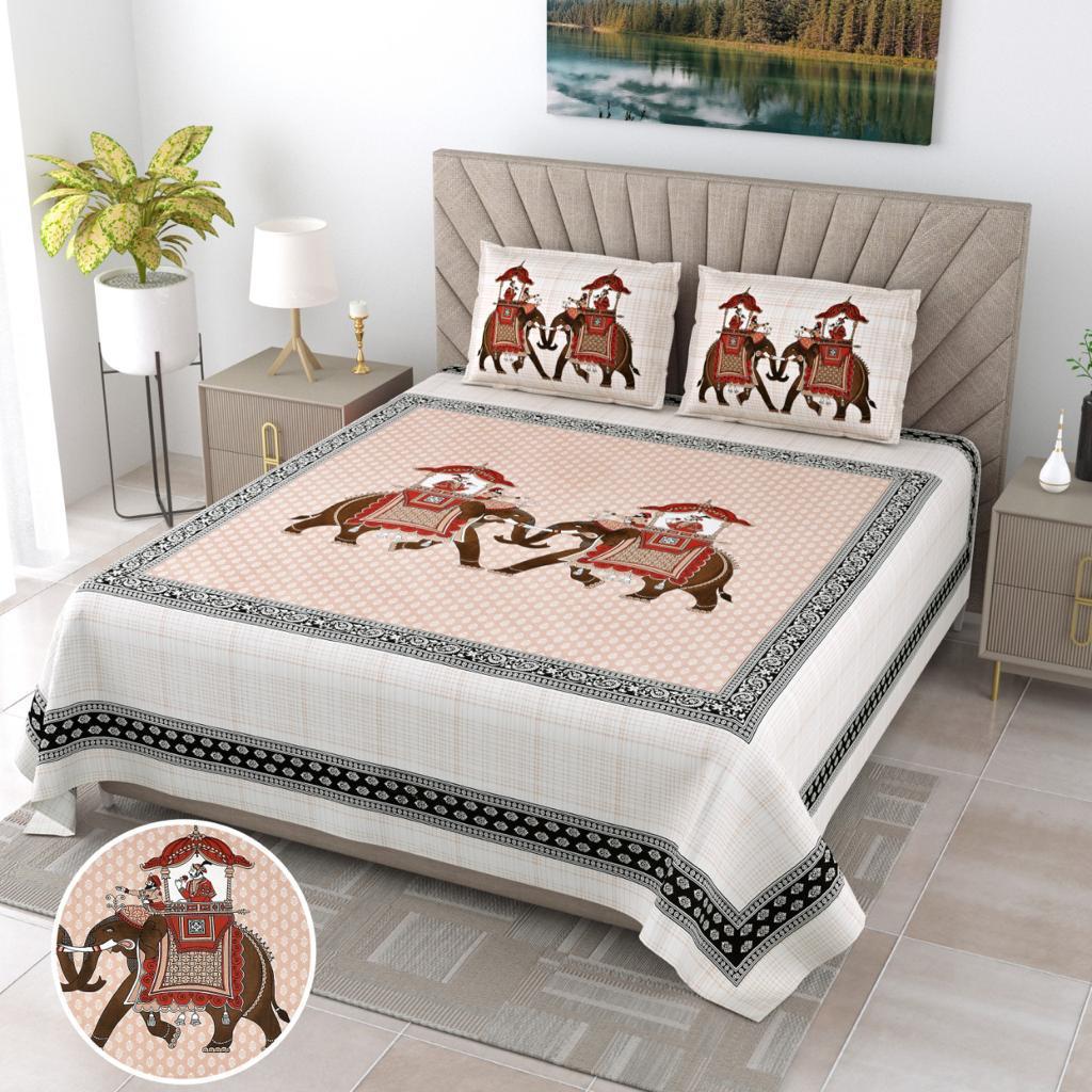 Super King Size Comfort - Jumbo Bed Sheet Set (10ft x 10ft) with Pillow Covers (Cotton)