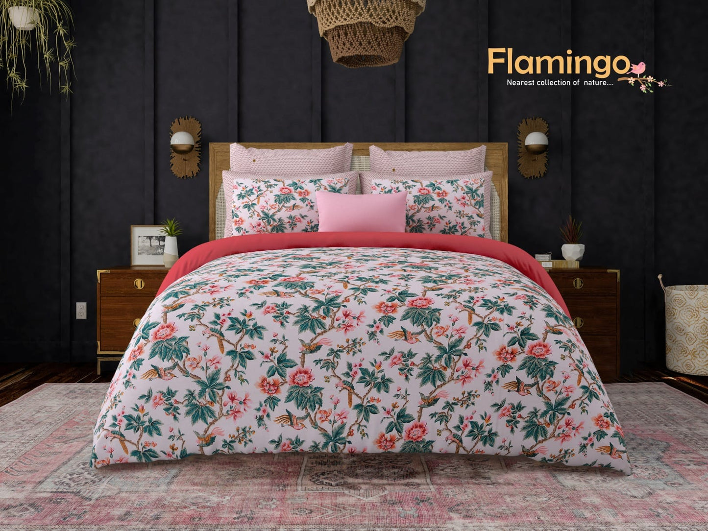 King Size Bedsheet Set: Cotton Autoloom Twill Weave, 210 TC with 2 Designer Pillow Covers