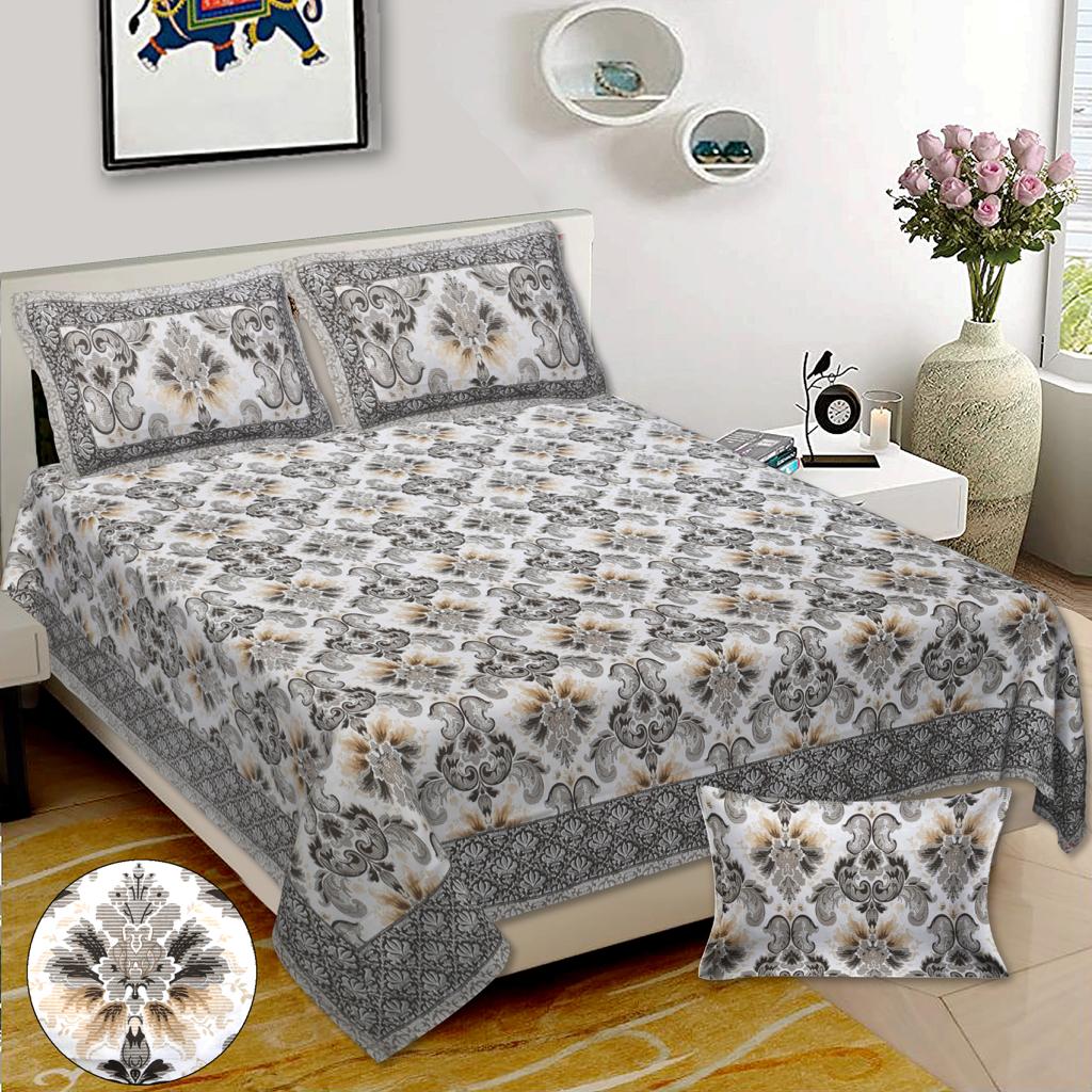 Super King Size Comfort - Jumbo Bed Sheet Set (10ft x 10ft) with Pillow Covers (Cotton)