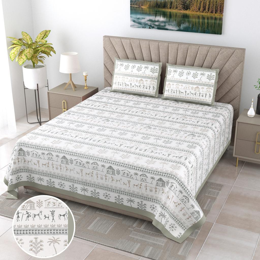 Super King Size Comfort - Jumbo Bed Sheet Set (10ft x 10ft) with Pillow Covers (Cotton)