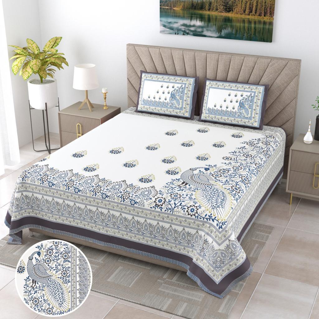 Super King Size Comfort - Jumbo Bed Sheet Set (10ft x 10ft) with Pillow Covers (Cotton)