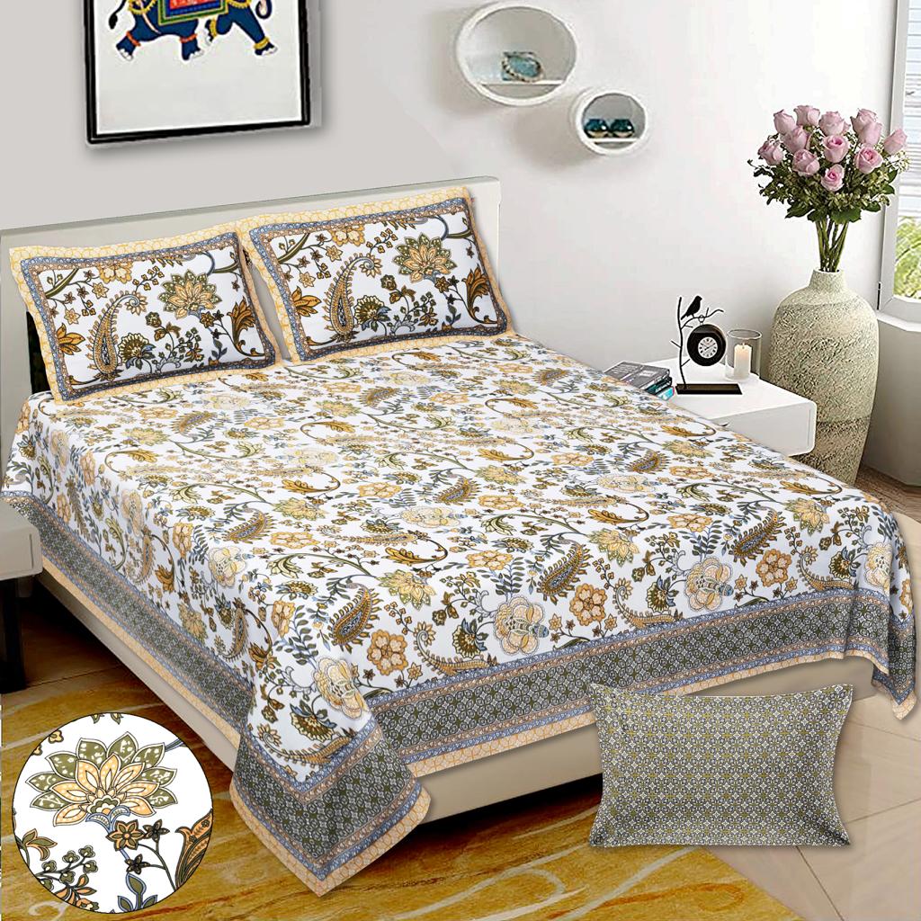 Super King Size Comfort - Jumbo Bed Sheet Set (10ft x 10ft) with Pillow Covers (Cotton)