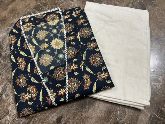 Cotton Kurti with Pant Set for Women