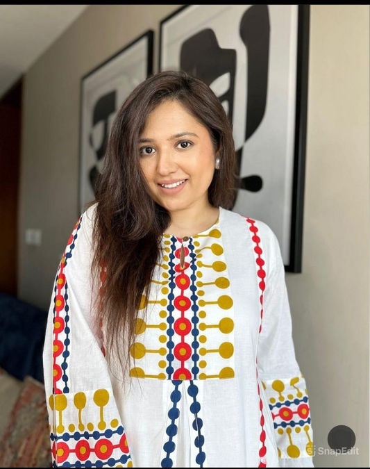 Printed Co-ord Set for Women - Cotton 2-Piece Outfit (Top & Pant)