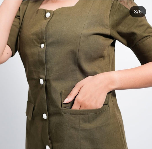 Cotton Flex Co-Ord Set with Designer Shoulder Kurti