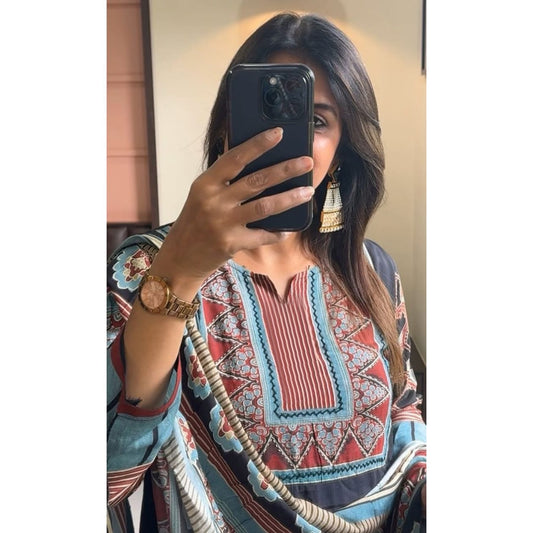 Muslin Digital Print Suit
