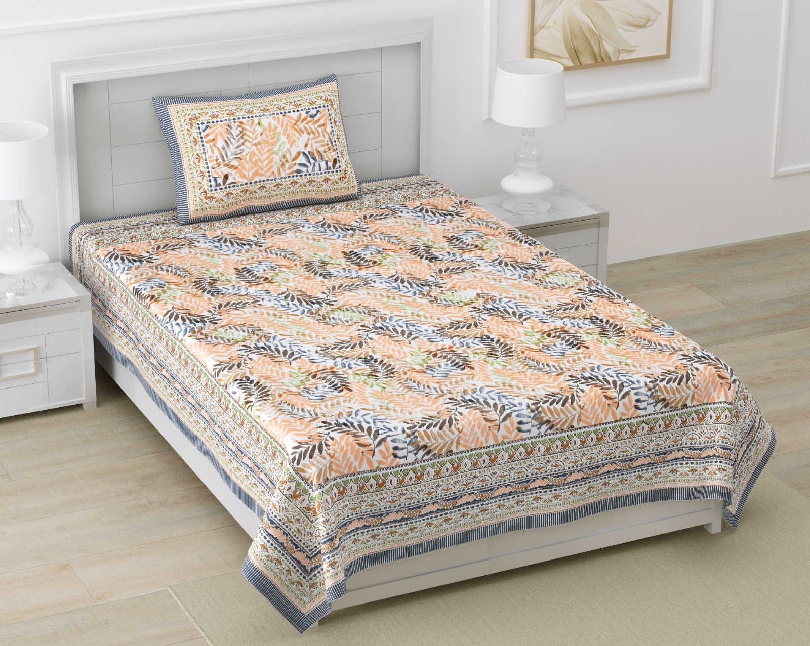 Cotton Autoloom Single Bedsheet Set with Pillow Cover – Sukriti Store