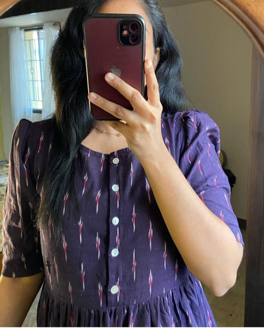 Jaipur Cotton Printed Gown - 60/60 Cotton Blend - 47" Length