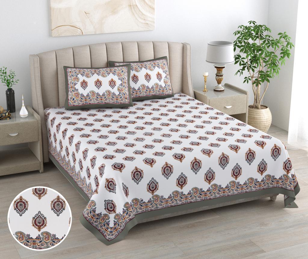 Super King Size Comfort - Jumbo Bed Sheet Set (10ft x 10ft) with Pillow Covers (Cotton)