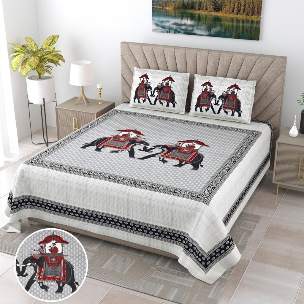 Super King Size Comfort - Jumbo Bed Sheet Set (10ft x 10ft) with Pillow Covers (Cotton)