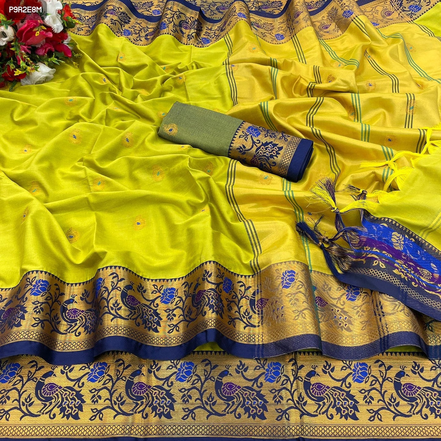 Peacock Paithani Cotton Silk Saree