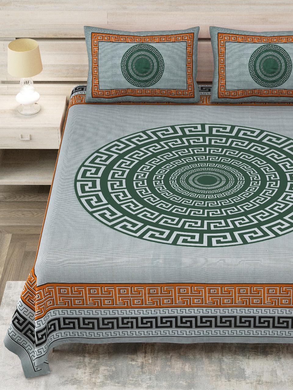 Cotton Viscose Blend Bed Sheet Set - King Size (Includes Pillowcases)