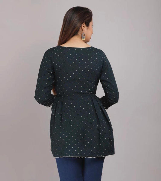 Printed Embroidery Rayon Top - Beautifully Embellished with Intricate Designs