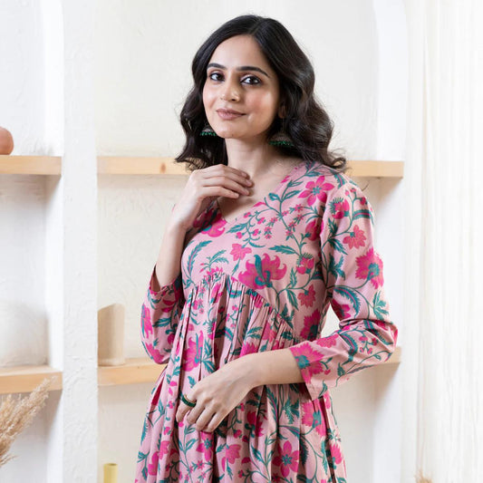 Elegance Reimagined: Pink Rayon Naira Cut Suit with Pant