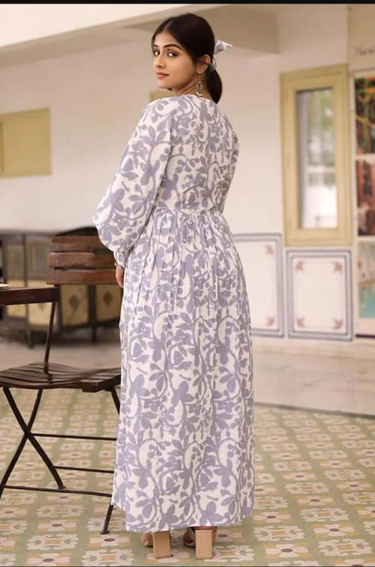 Grey Tie and Dye Maxi Dress