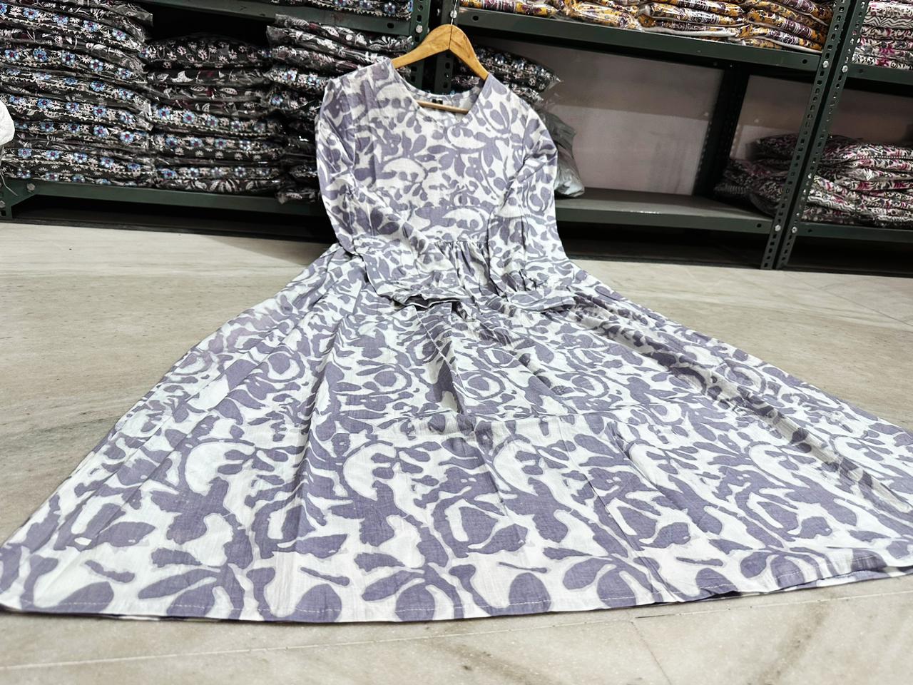 Grey Tie and Dye Maxi Dress