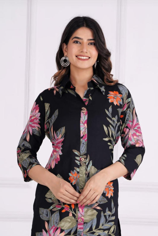 Printed Maslin Kurta Cord Set