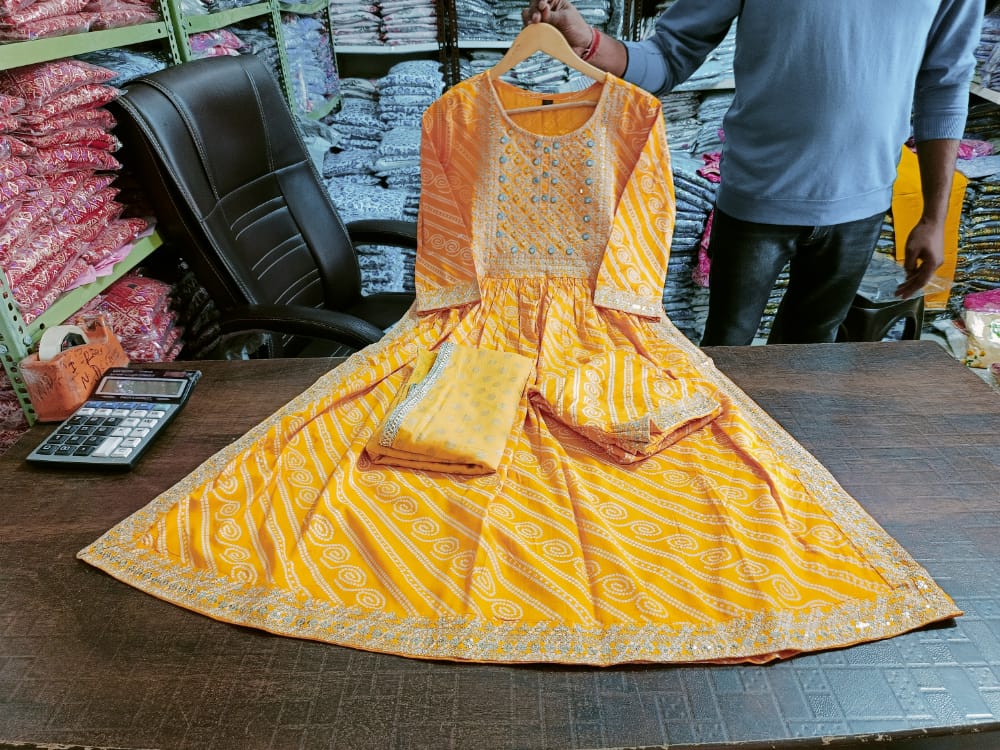 Embroidered Rayon Suit Set