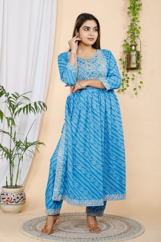 Embroidered Rayon Suit Set