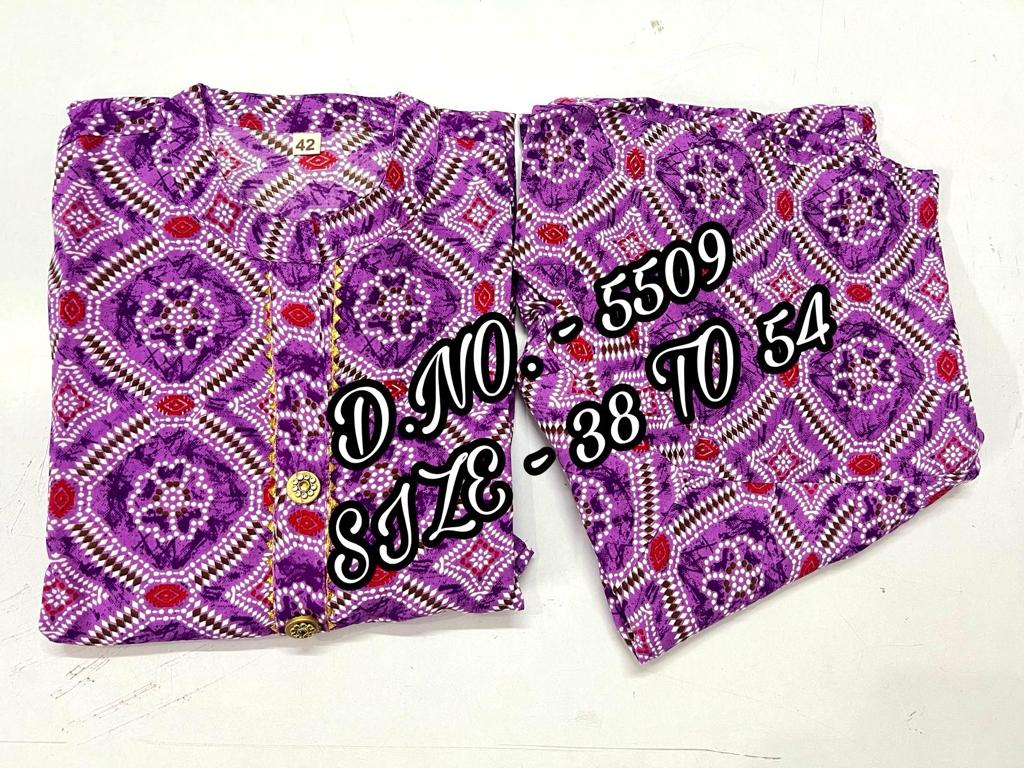 Rayon Kurti with Metal Buttons and Gotta Detailing, Paired with Rayon Tulip Dhoti Set