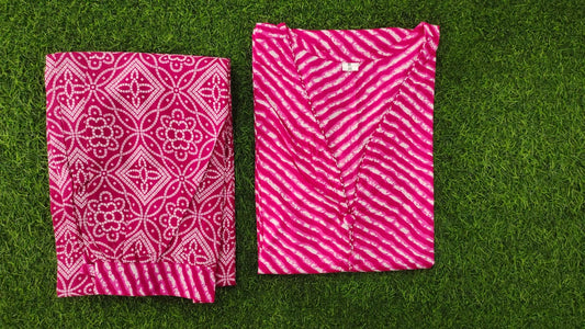 Lahariya Print Kurti with Afghani Pant