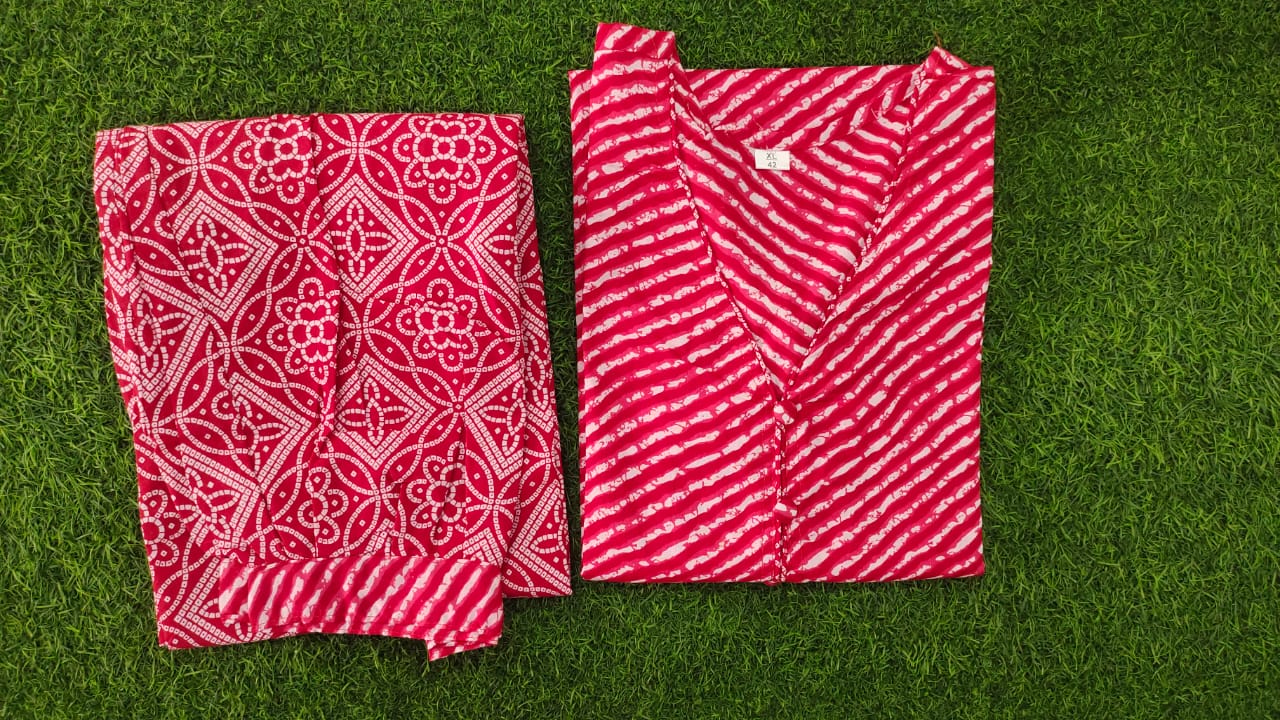 Lahariya Print Kurti with Afghani Pant