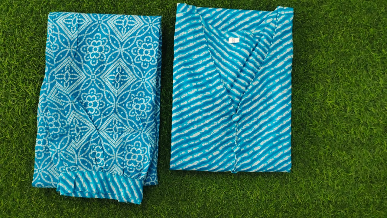 Lahariya Print Kurti with Afghani Pant