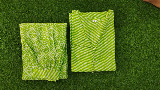 Lahariya Print Kurti with Afghani Pant