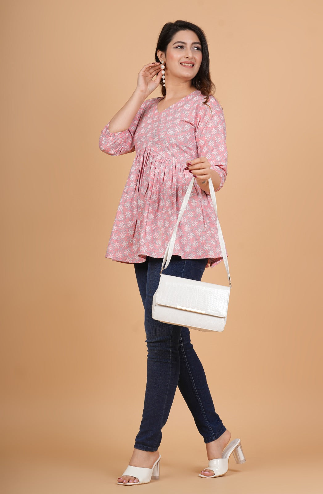 Short Cotton Kurti - 28 inches Length