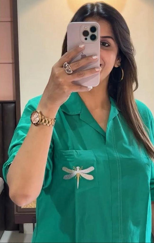 Rama Cotton Co-Ord Set - Kurti and Palazzo