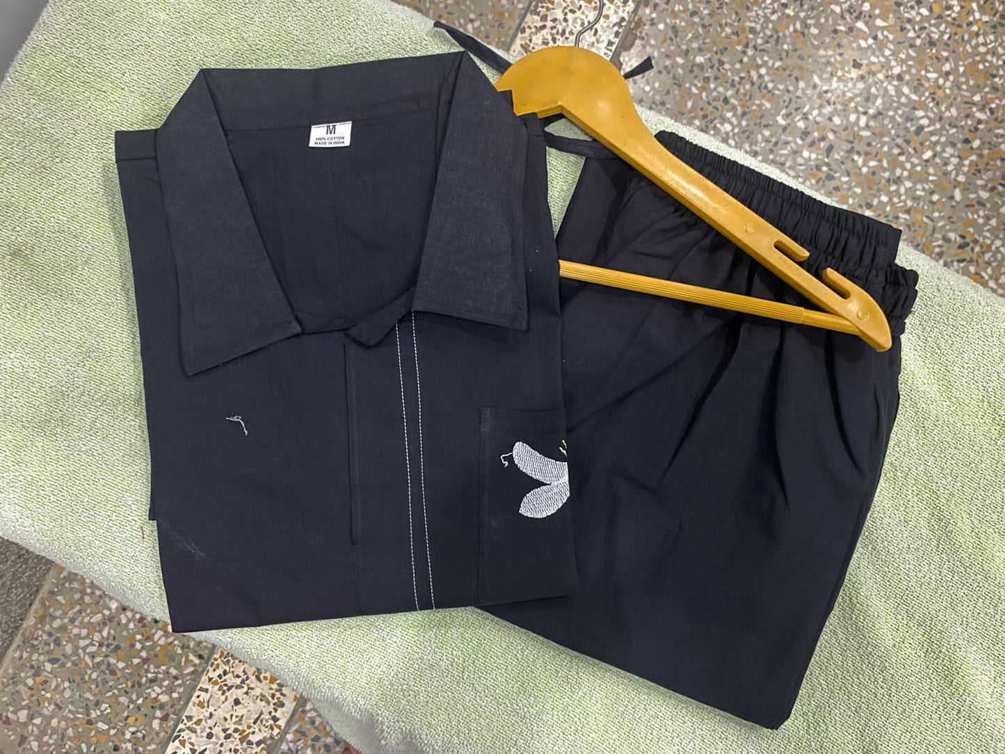 Black Cotton Co-Ord Set with Kurti and Palazzo