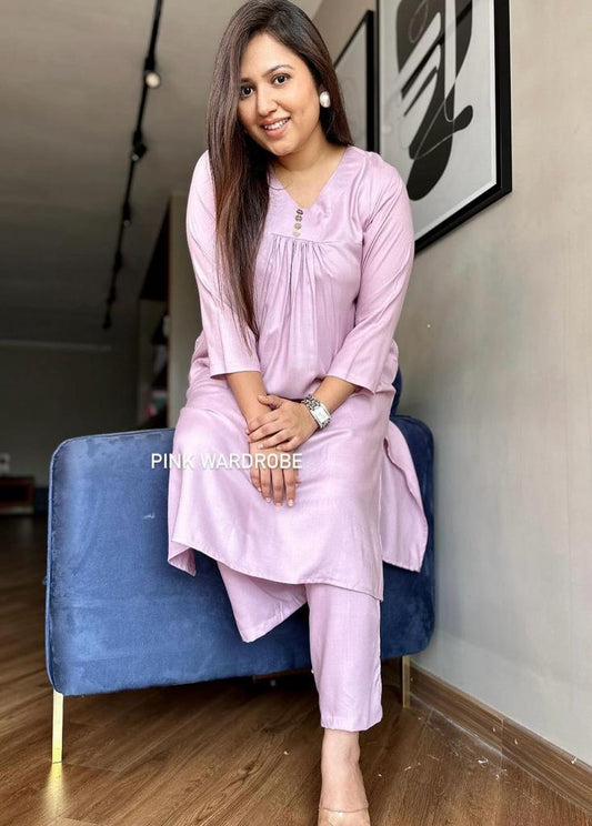 Cotton 60*60 Kurti and Pant Set with Both Side Pockets