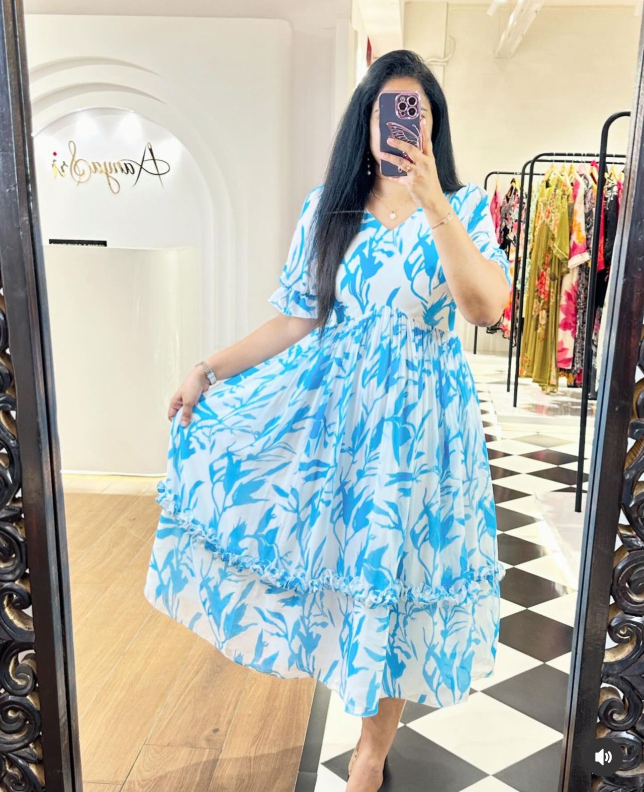 Sweet Summer Dreams: Cotton Midi Dress with Flirty Hand Ruffles Sukriti Store Sweet Summer Dreams: Cotton Midi Dress with Flirty Hand Ruffles Sukriti Store