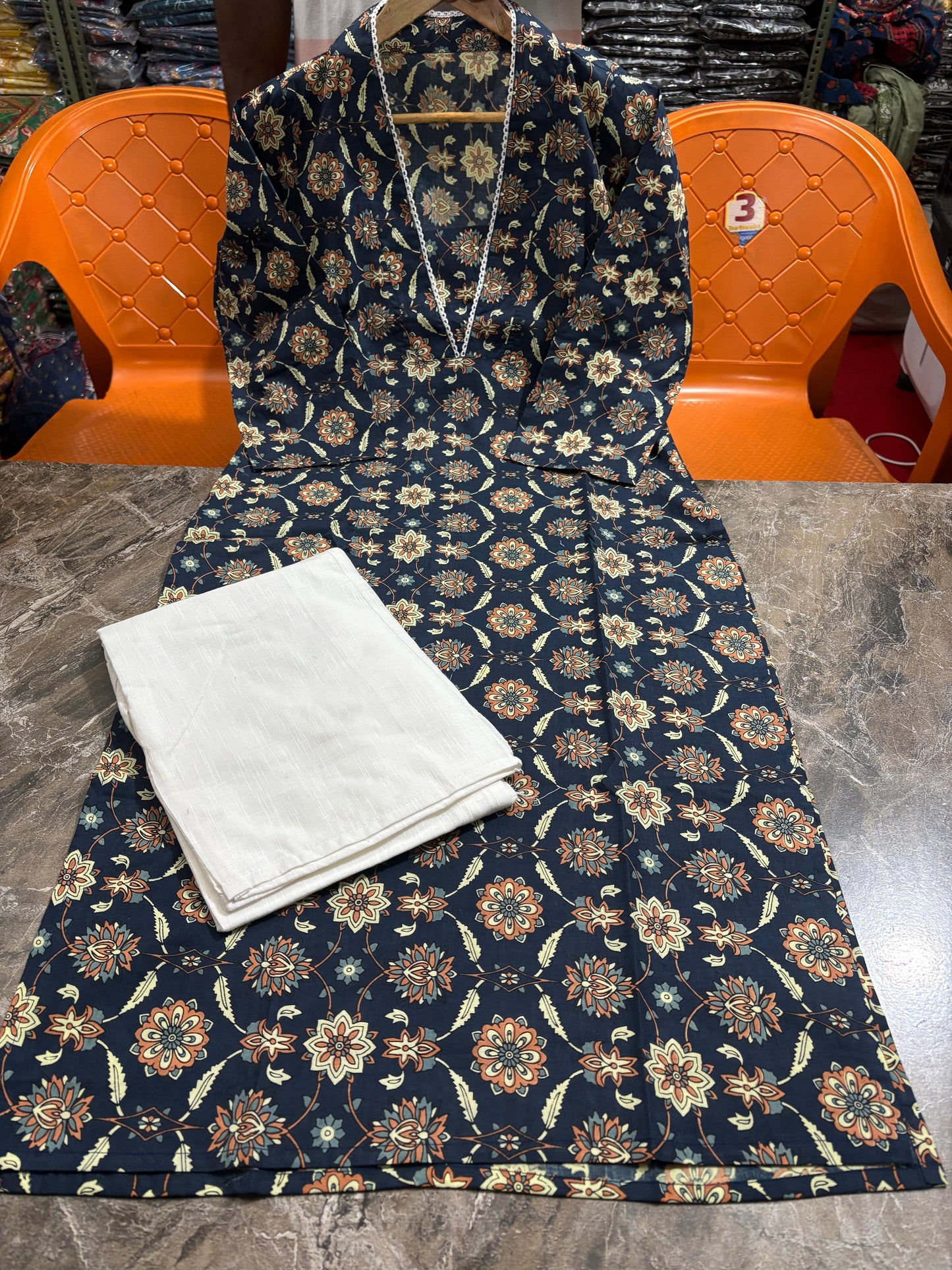 Cotton Kurti with Pant Set for Women