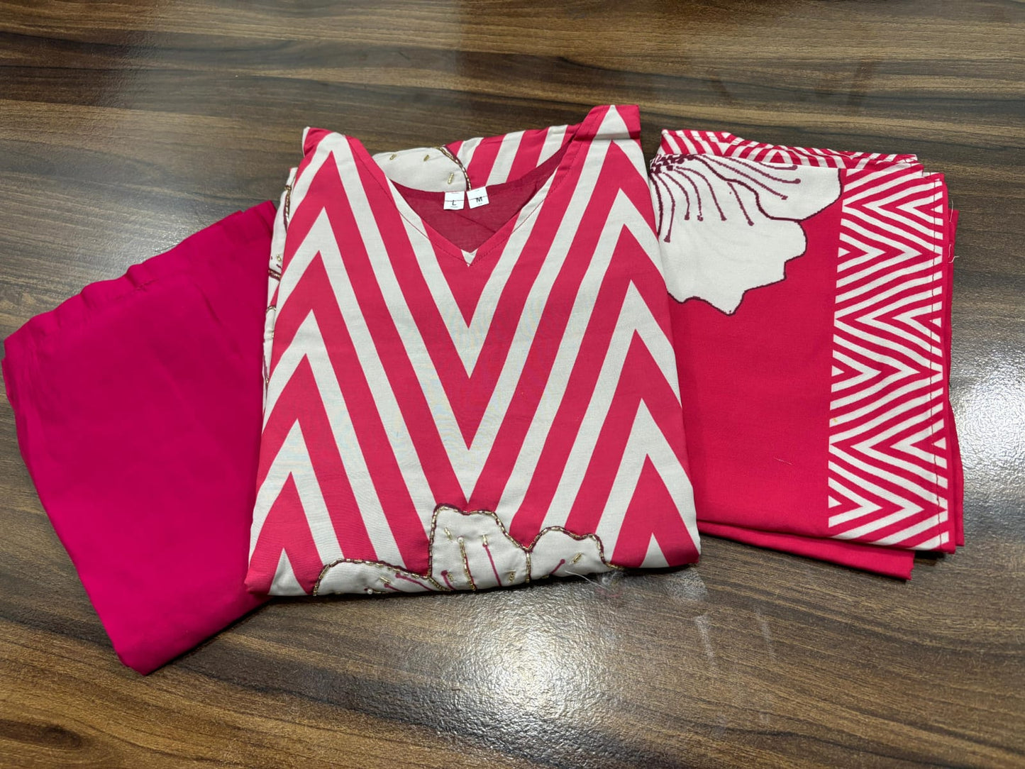 Muslin Silk Suit Set with Dupatta | Embroidered 3-Piece Set with Cotton Lining