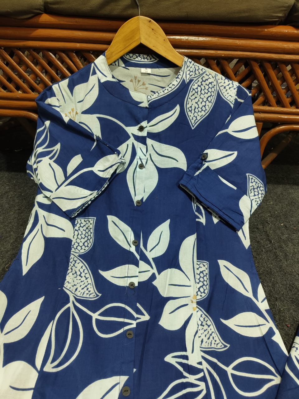 Floral Cotton Co-ord Set – A-line Kurti with Ankle-Length Palazzo Pant