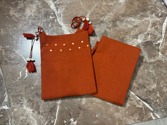 Aari Mirror Work Cotton Slub Cord Set - Sleeveless Kurta & Pant