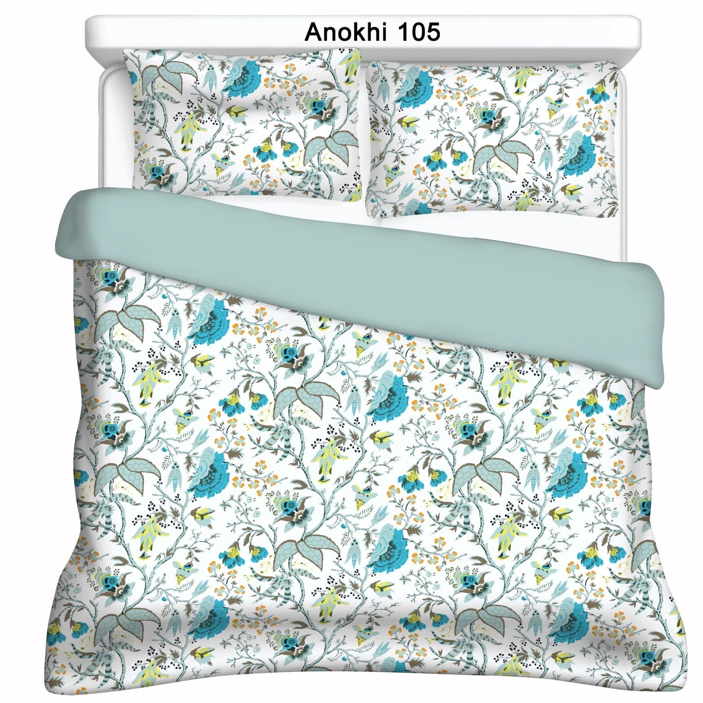 Cotton Bedsheet 100x108 Inches with 2 Pillow Covers