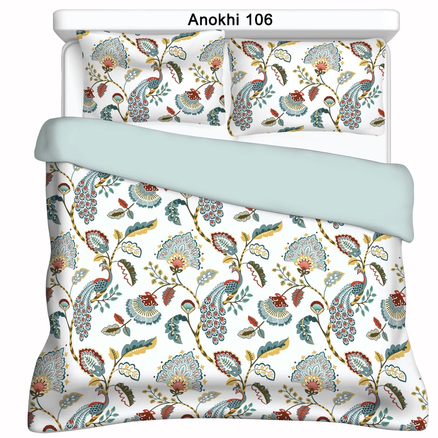 Cotton Bedsheet 100x108 Inches with 2 Pillow Covers