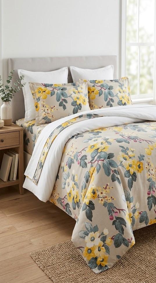 Cotton Bedsheet 100x108 Inches with 2 Pillow Covers
