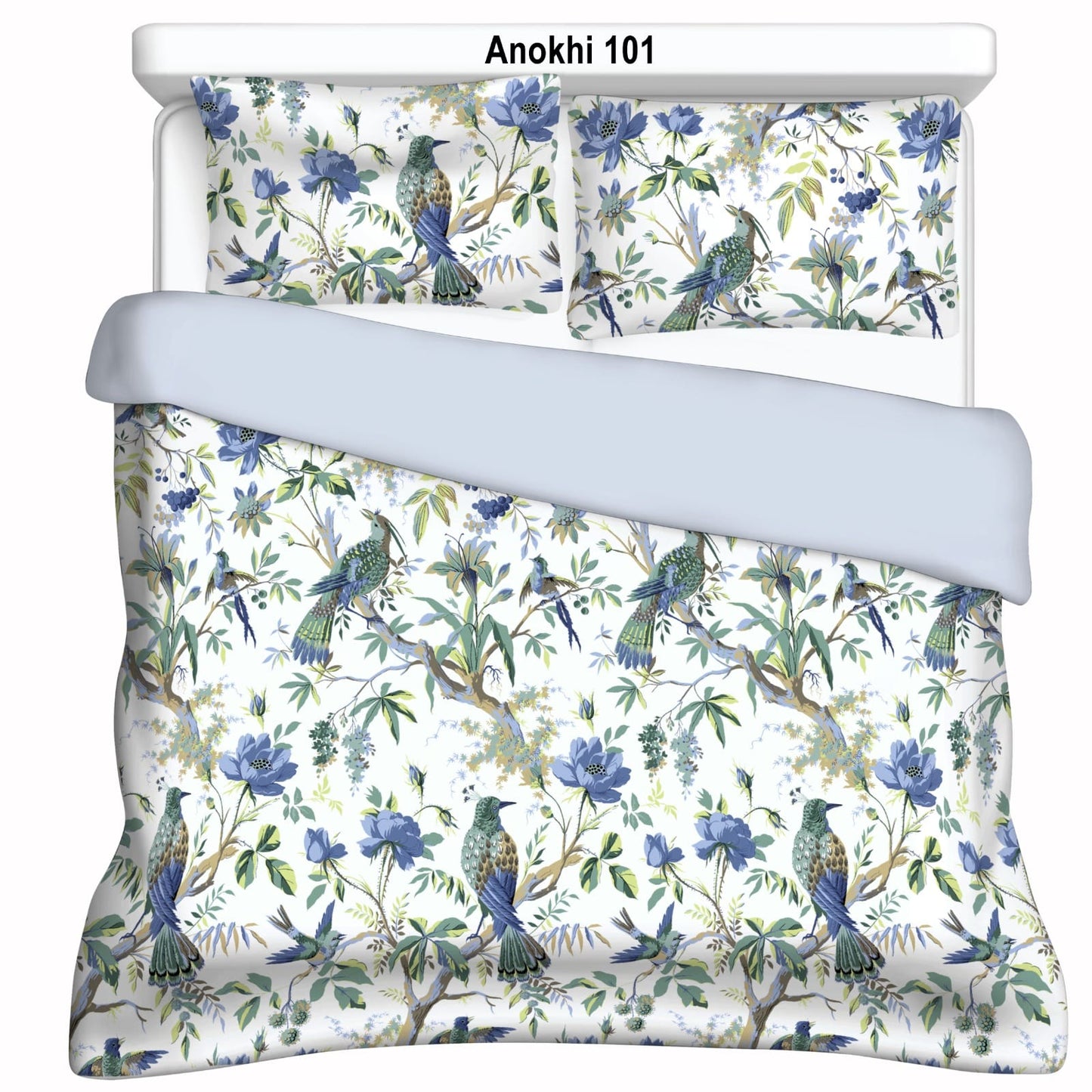 Cotton Bedsheet 100x108 Inches with 2 Pillow Covers