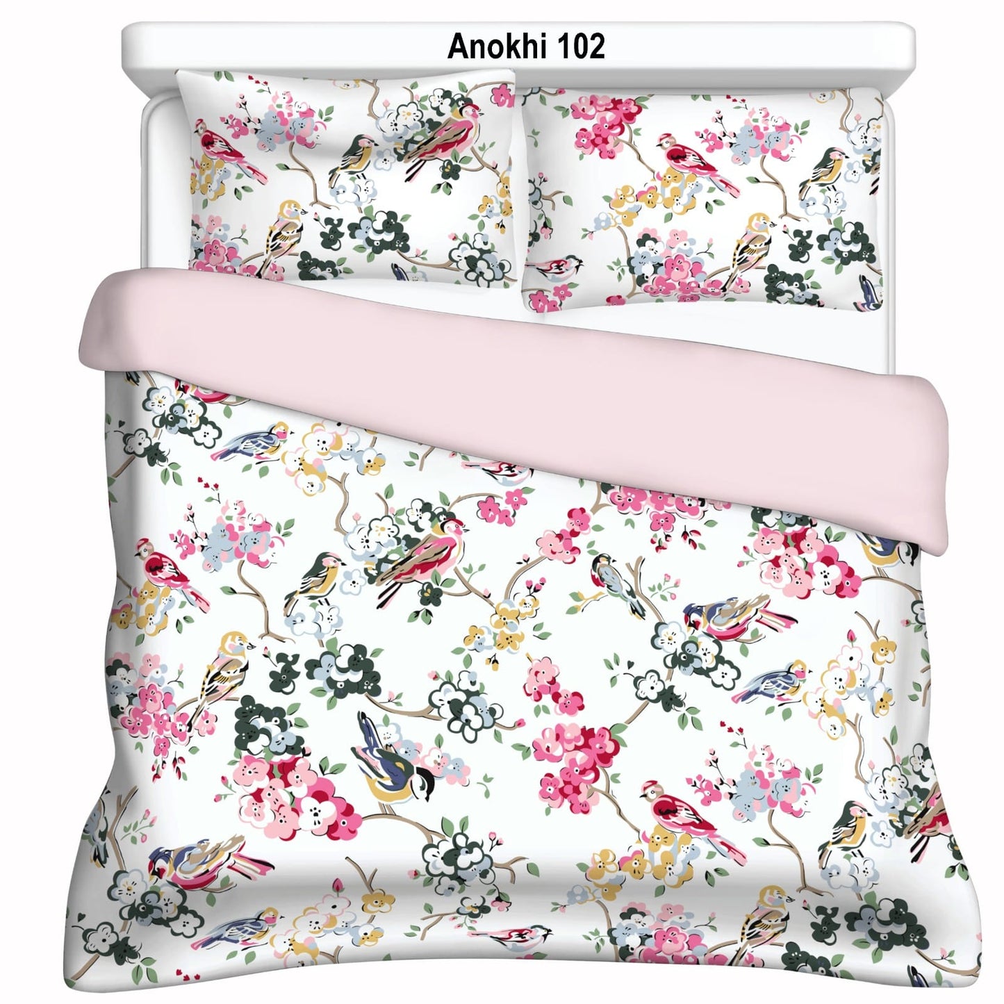 Cotton Bedsheet 100x108 Inches with 2 Pillow Covers
