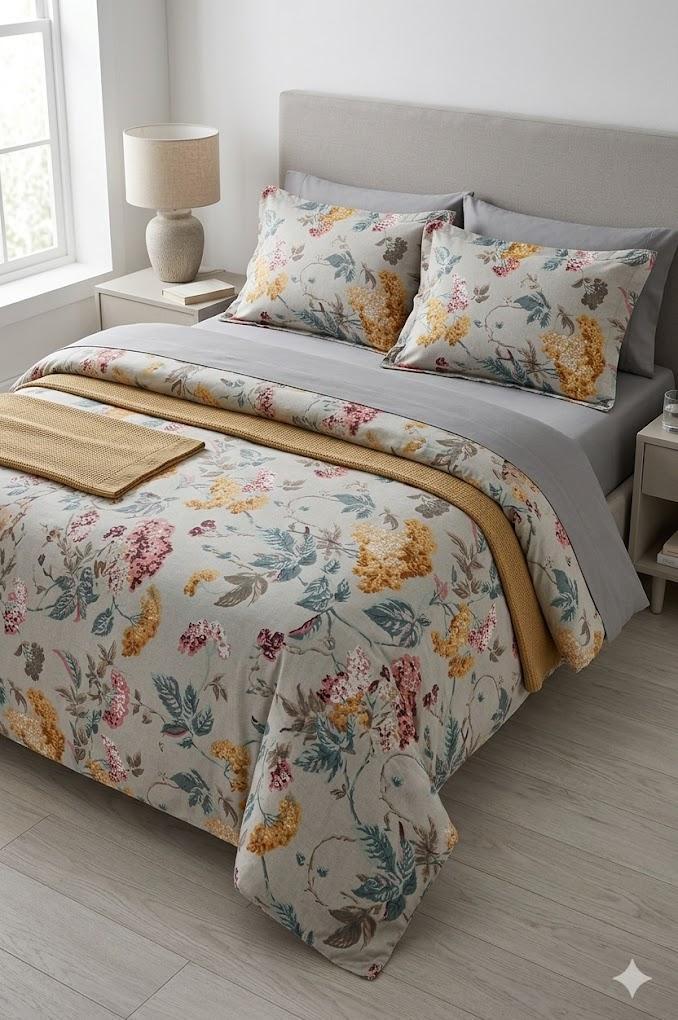Cotton Bedsheet 100x108 Inches with 2 Pillow Covers