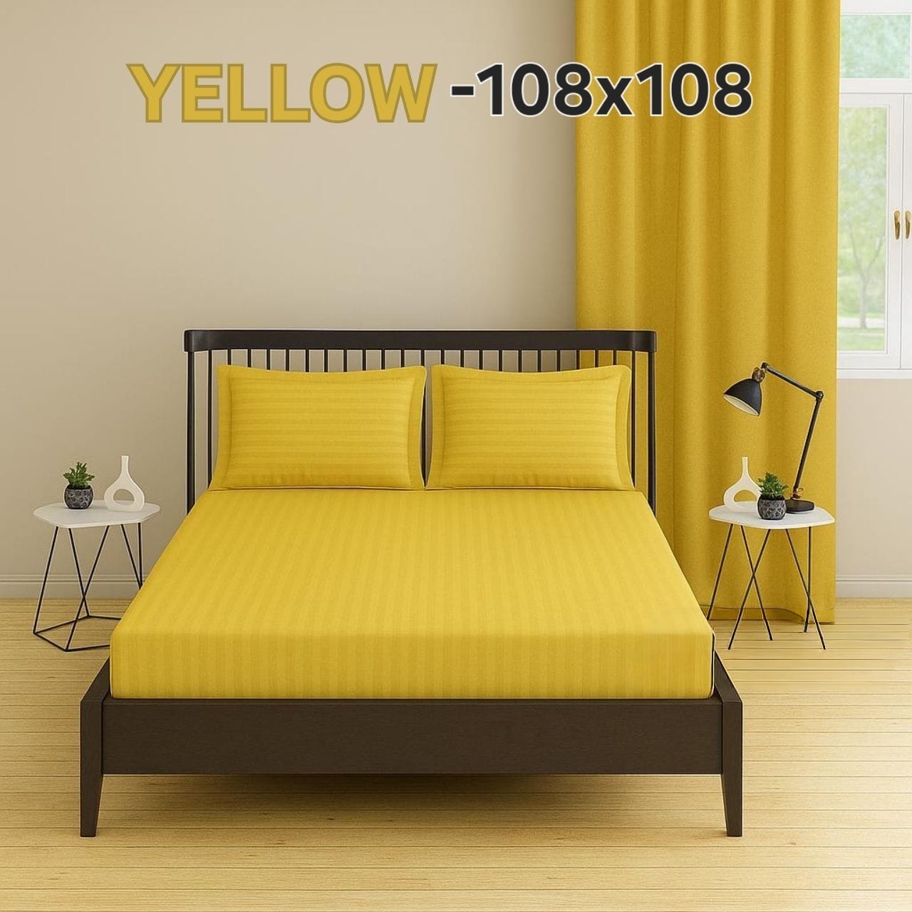 Cotton Double Bedsheet 108x108 with 2 Pillow Covers