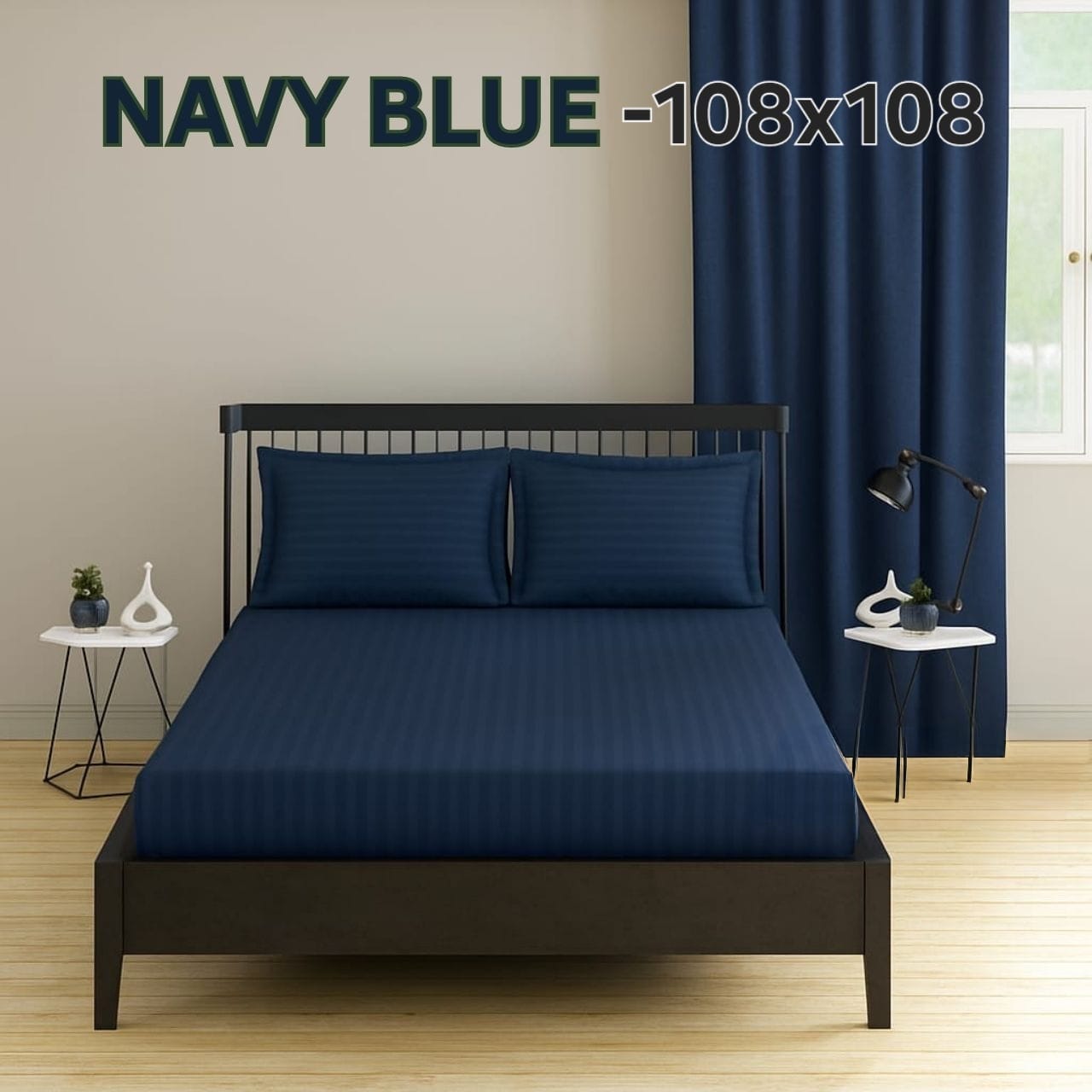 Cotton Double Bedsheet 108x108 with 2 Pillow Covers