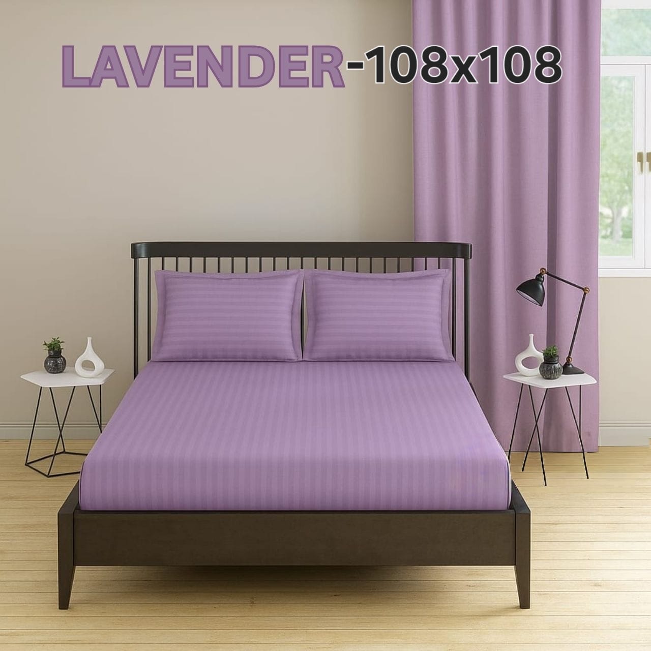 Cotton Double Bedsheet 108x108 with 2 Pillow Covers