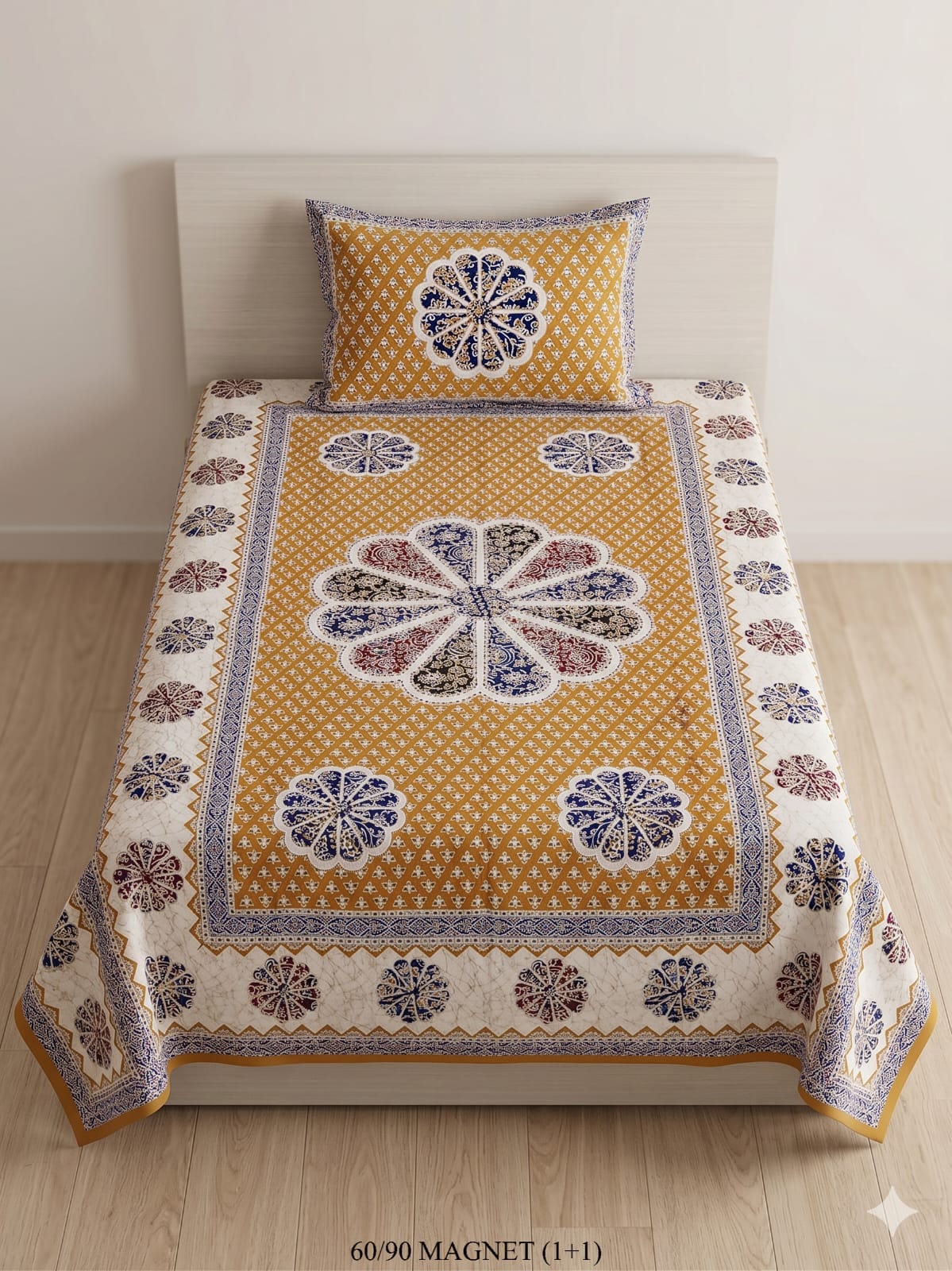 Cotton-Feel Viscose Blend Single Bedsheet with Pillow Cover