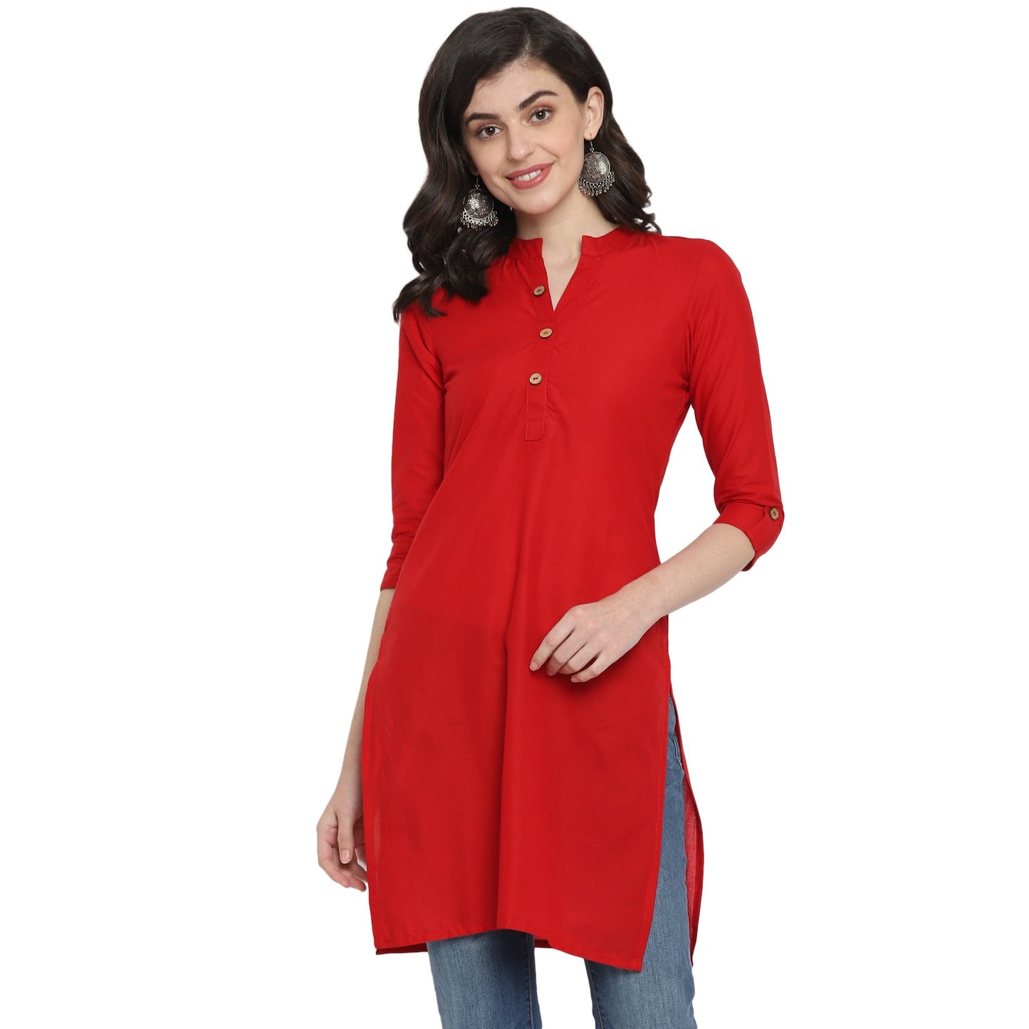Cotton Kurti with Traditional Sleeves for Women