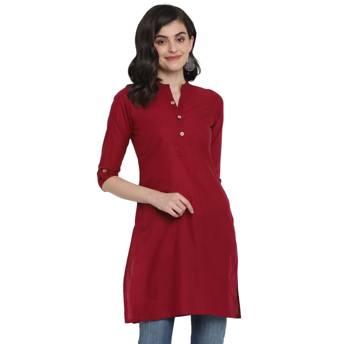 Cotton Kurti with Traditional Sleeves for Women